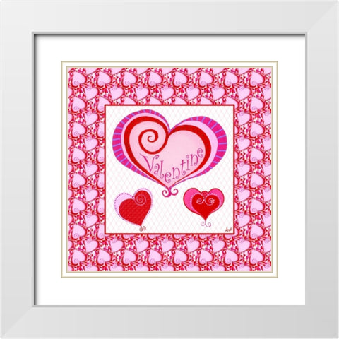 Art for the Heart II White Modern Wood Framed Art Print with Double Matting by Metz, Andi