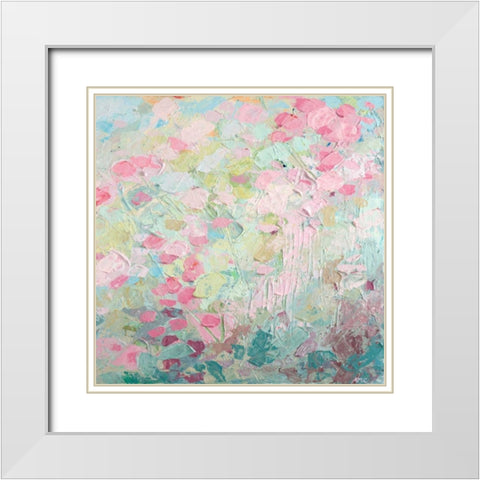 Dancing Sakura Tree II White Modern Wood Framed Art Print with Double Matting by Coolick, Ann Marie