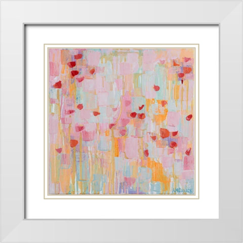 Flutter Kisses I White Modern Wood Framed Art Print with Double Matting by Coolick, Ann Marie