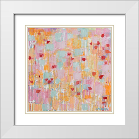 Flutter Kisses II White Modern Wood Framed Art Print with Double Matting by Coolick, Ann Marie