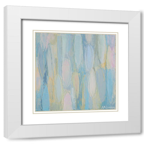 Drops Of Neutrality White Modern Wood Framed Art Print with Double Matting by Coolick, Ann Marie