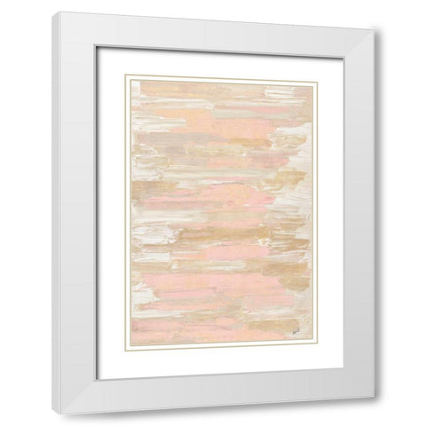 Blush Rhizome White Modern Wood Framed Art Print with Double Matting by Coolick, Ann Marie