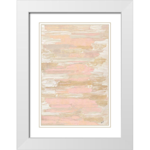 Blush Rhizome White Modern Wood Framed Art Print with Double Matting by Coolick, Ann Marie