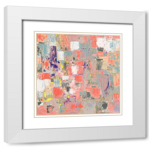 Coral Coterie White Modern Wood Framed Art Print with Double Matting by Coolick, Ann Marie