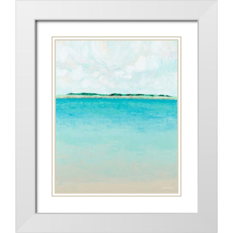 Baby Beach White Modern Wood Framed Art Print with Double Matting by Coolick, Ann Marie