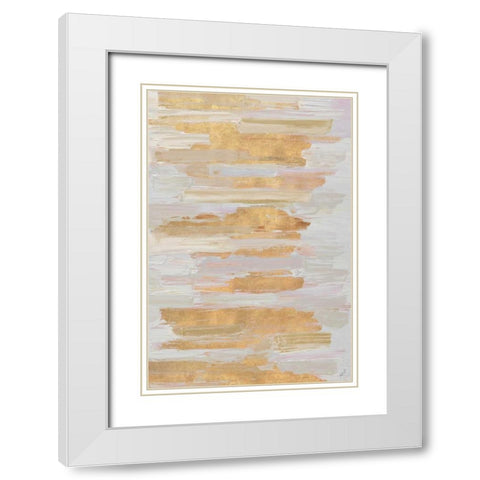 Gold Rhizome White Modern Wood Framed Art Print with Double Matting by Coolick, Ann Marie
