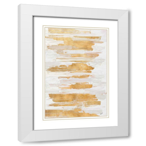 Gold Rhizome White Modern Wood Framed Art Print with Double Matting by Coolick, Ann Marie
