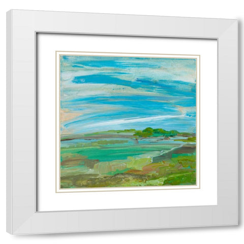My Land I White Modern Wood Framed Art Print with Double Matting by Maria, Robin