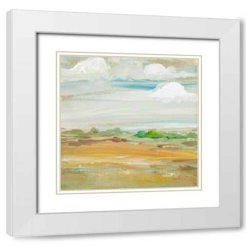 My Land IV White Modern Wood Framed Art Print with Double Matting by Maria, Robin