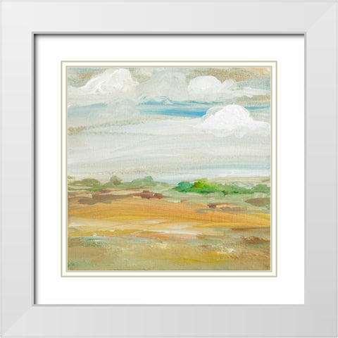 My Land IV White Modern Wood Framed Art Print with Double Matting by Maria, Robin