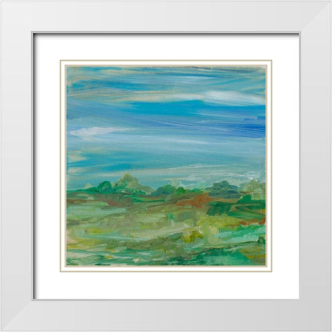My Land II White Modern Wood Framed Art Print with Double Matting by Maria, Robin