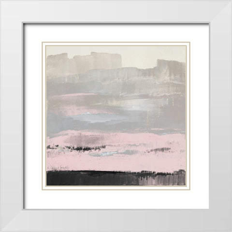 In the Distance (Pink) White Modern Wood Framed Art Print with Double Matting by Loreth, Lanie
