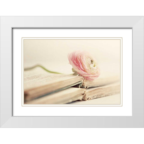 Peony Books White Modern Wood Framed Art Print with Double Matting by Gardner, Sarah