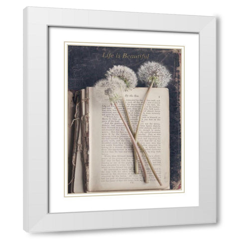Life is Beautiful White Modern Wood Framed Art Print with Double Matting by Gardner, Sarah