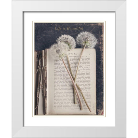 Life is Beautiful White Modern Wood Framed Art Print with Double Matting by Gardner, Sarah
