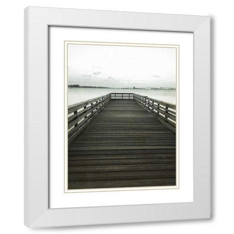 San Juan Pier White Modern Wood Framed Art Print with Double Matting by Saghini, Lisa Hill
