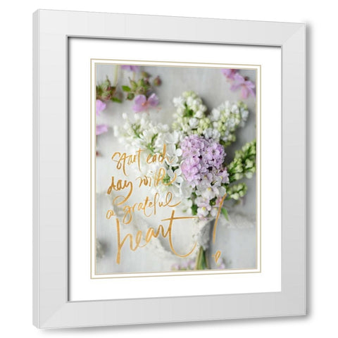 Start Each Day White Modern Wood Framed Art Print with Double Matting by Gardner, Sarah