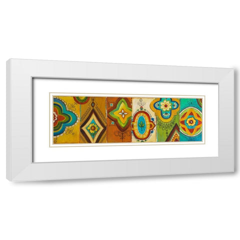 Quatrefoil Design White Modern Wood Framed Art Print with Double Matting by Pinto, Patricia