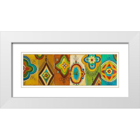 Quatrefoil Design White Modern Wood Framed Art Print with Double Matting by Pinto, Patricia
