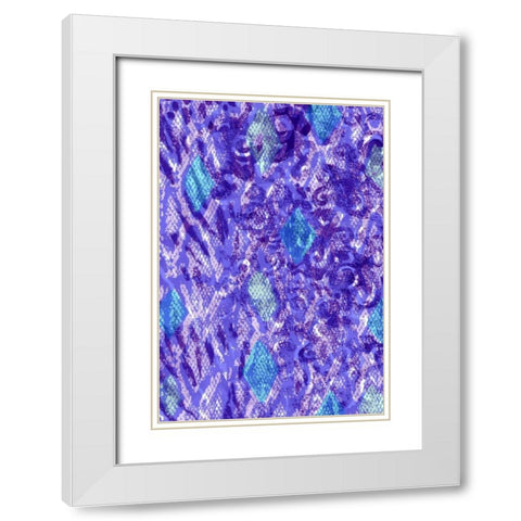 Snake Skin II White Modern Wood Framed Art Print with Double Matting by Biscardi, Nicholas