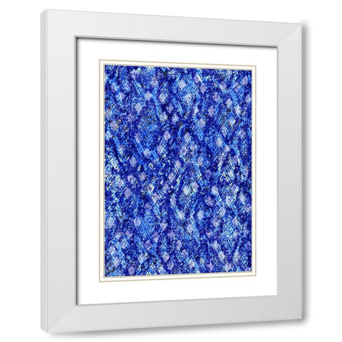 Snake Skin I White Modern Wood Framed Art Print with Double Matting by Biscardi, Nicholas