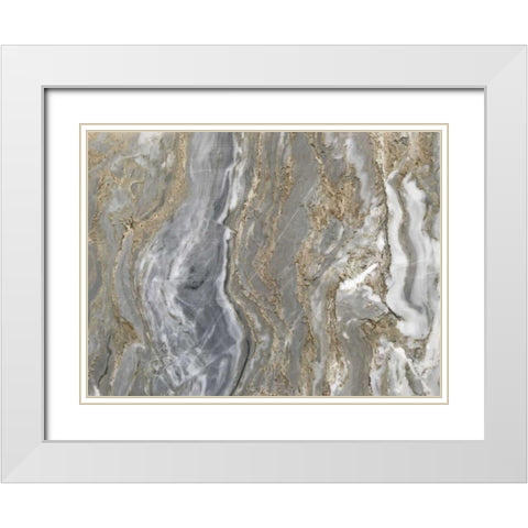 Quartz Top I White Modern Wood Framed Art Print with Double Matting by Bryant, Susan