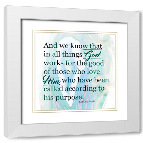 All Things God White Modern Wood Framed Art Print with Double Matting by Bryant, Susan