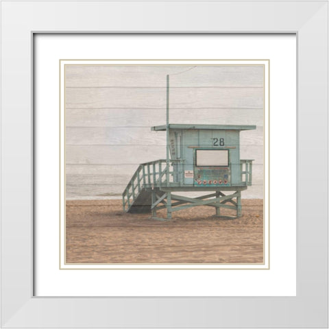 Life Guard White Wash White Modern Wood Framed Art Print with Double Matting by Bryant, Susan