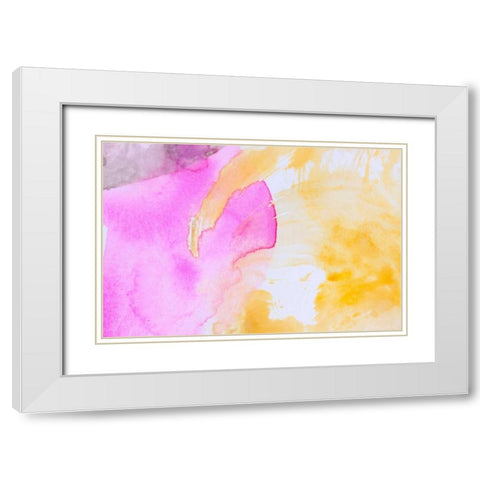 Watercolor I White Modern Wood Framed Art Print with Double Matting by Bryant, Susan