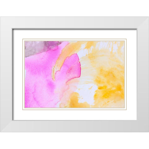 Watercolor I White Modern Wood Framed Art Print with Double Matting by Bryant, Susan
