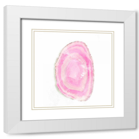 Water Color Agate Square I White Modern Wood Framed Art Print with Double Matting by Bryant, Susan