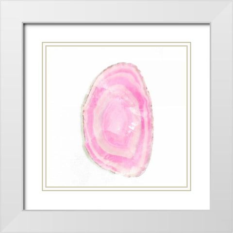 Water Color Agate Square I White Modern Wood Framed Art Print with Double Matting by Bryant, Susan