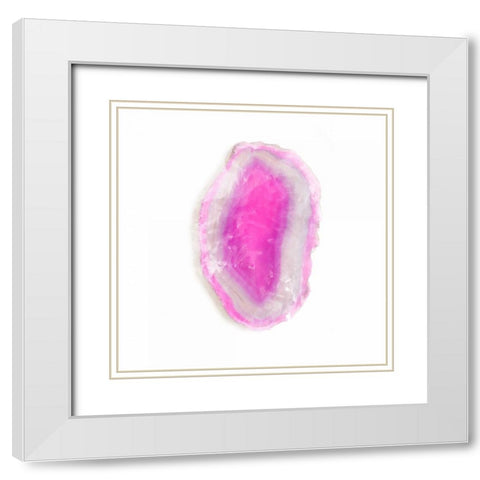 Water Color Agate Square II White Modern Wood Framed Art Print with Double Matting by Bryant, Susan