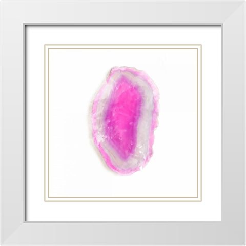 Water Color Agate Square II White Modern Wood Framed Art Print with Double Matting by Bryant, Susan