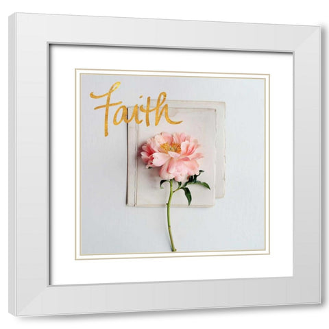 Tender Sentiment I White Modern Wood Framed Art Print with Double Matting by Gardner, Sarah