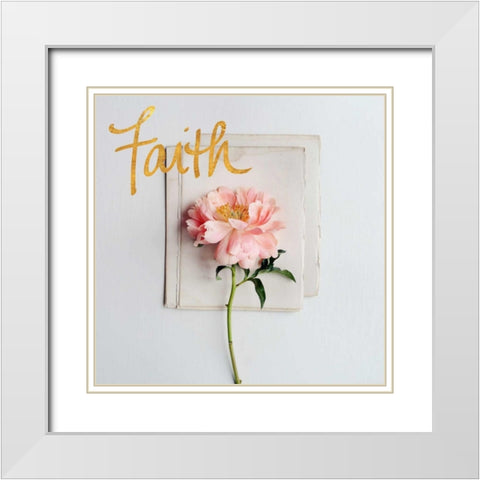 Tender Sentiment I White Modern Wood Framed Art Print with Double Matting by Gardner, Sarah