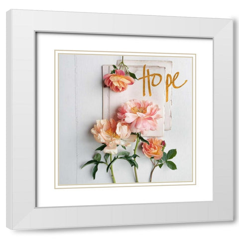 Tender Sentiment III White Modern Wood Framed Art Print with Double Matting by Gardner, Sarah