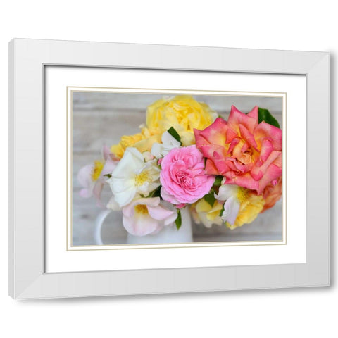 Color Burst White Modern Wood Framed Art Print with Double Matting by Gardner, Sarah