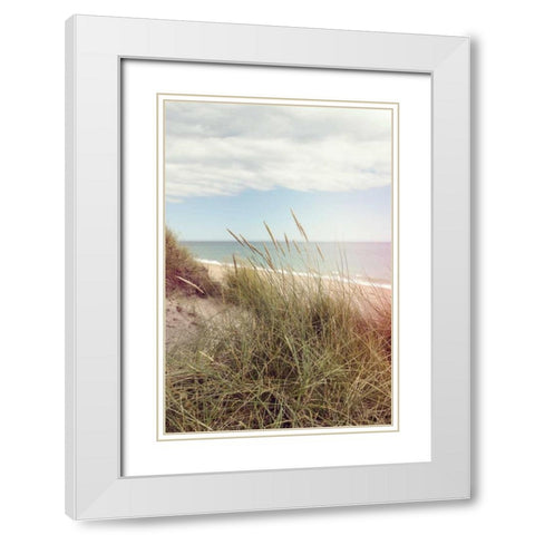Beach Memories White Modern Wood Framed Art Print with Double Matting by Gardner, Sarah