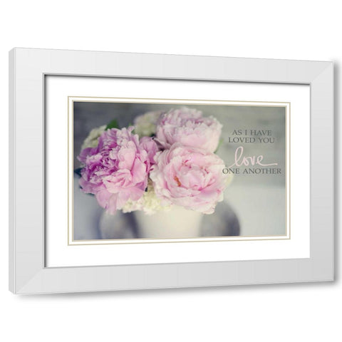 Love One Another White Modern Wood Framed Art Print with Double Matting by Gardner, Sarah