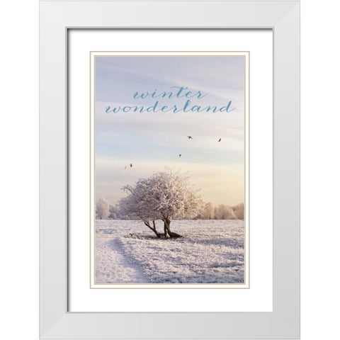 Winter Wonderland White Modern Wood Framed Art Print with Double Matting by Gardner, Sarah