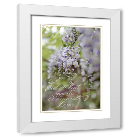 Done With Love White Modern Wood Framed Art Print with Double Matting by Gardner, Sarah