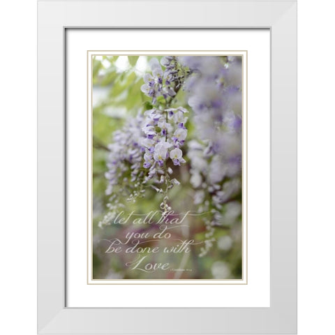 Done With Love White Modern Wood Framed Art Print with Double Matting by Gardner, Sarah