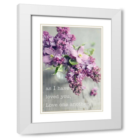 Love One Another White Modern Wood Framed Art Print with Double Matting by Gardner, Sarah