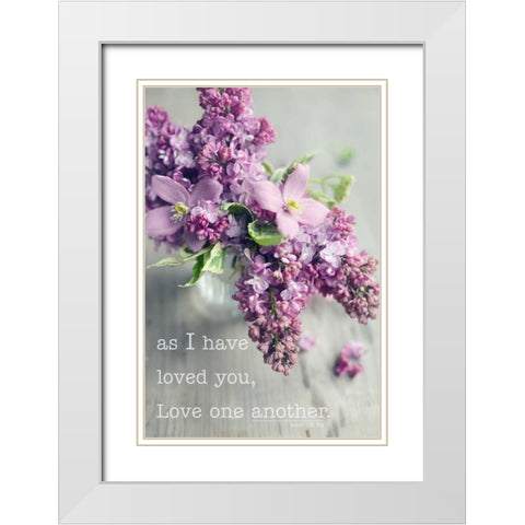 Love One Another White Modern Wood Framed Art Print with Double Matting by Gardner, Sarah