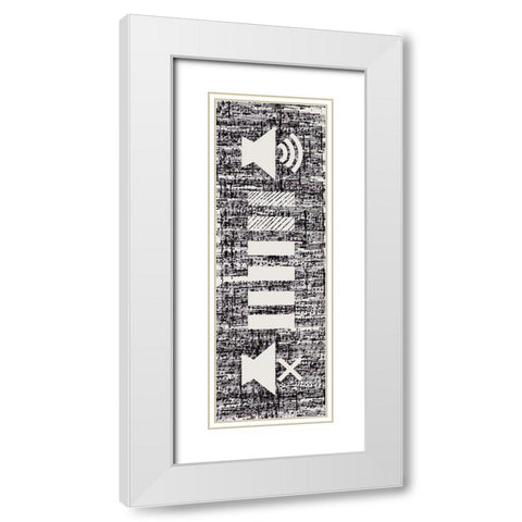Control II White Modern Wood Framed Art Print with Double Matting by Loreth, Lanie
