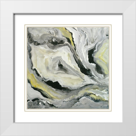 Crystal Perception White Modern Wood Framed Art Print with Double Matting by Loreth, Lanie