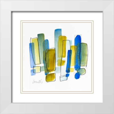 Exclamation III White Modern Wood Framed Art Print with Double Matting by Loreth, Lanie