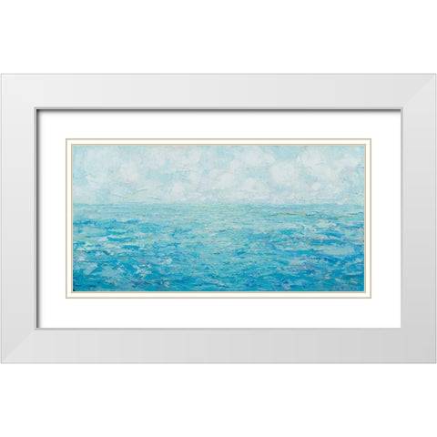 Ocean Tides White Modern Wood Framed Art Print with Double Matting by Coolick, Ann Marie
