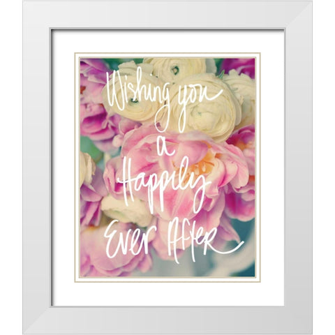 Happily Ever After White Modern Wood Framed Art Print with Double Matting by Gardner, Sarah